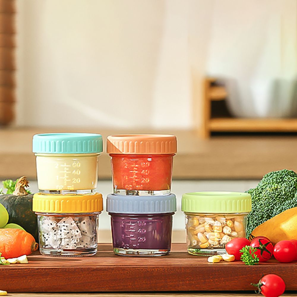 Baby Food Storage Jar - 6 Buah Stoples Kaca Mason Jar