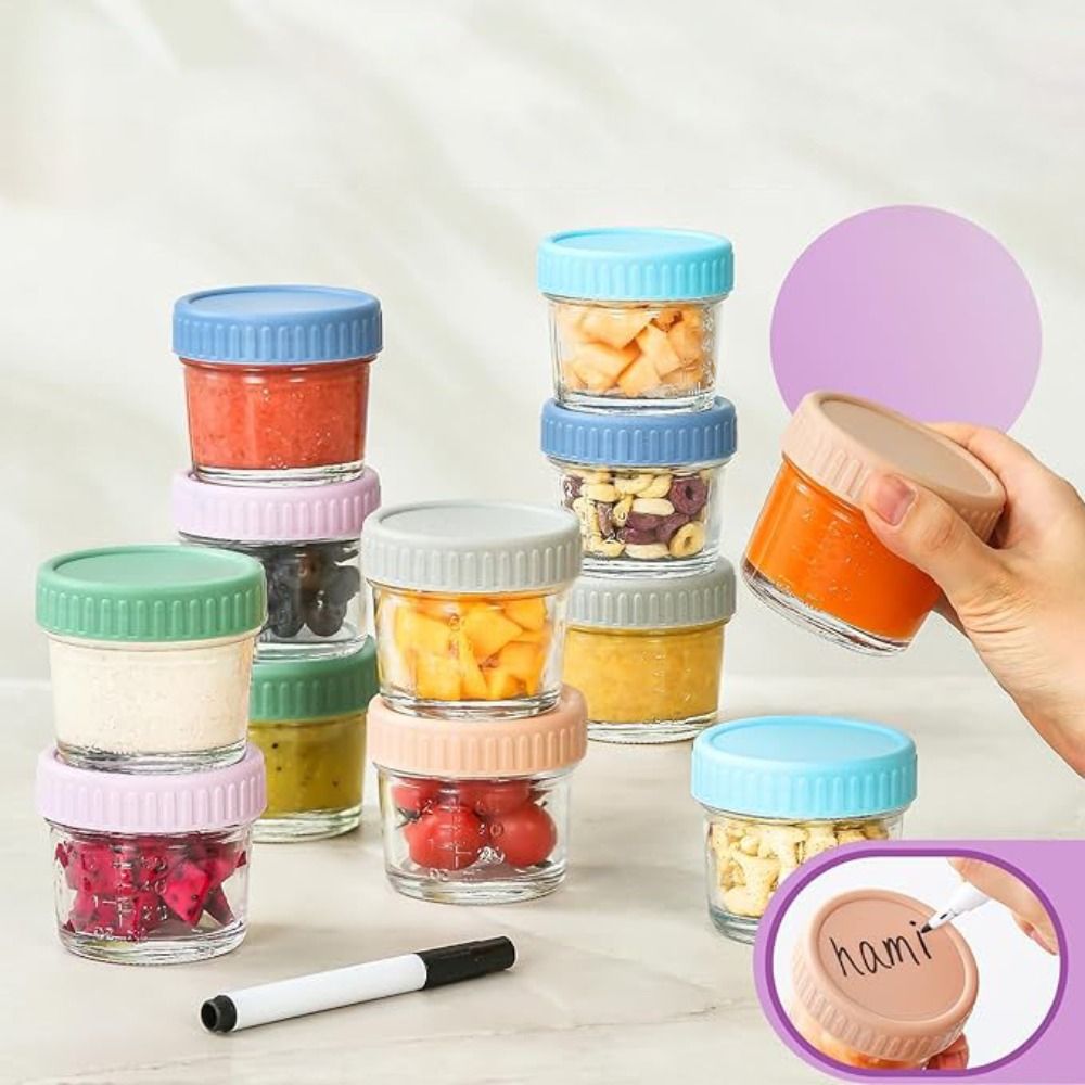 6 Buah Stoples Kaca Mason Jar  - Baby Food Storage Jar ulasan dan harga
