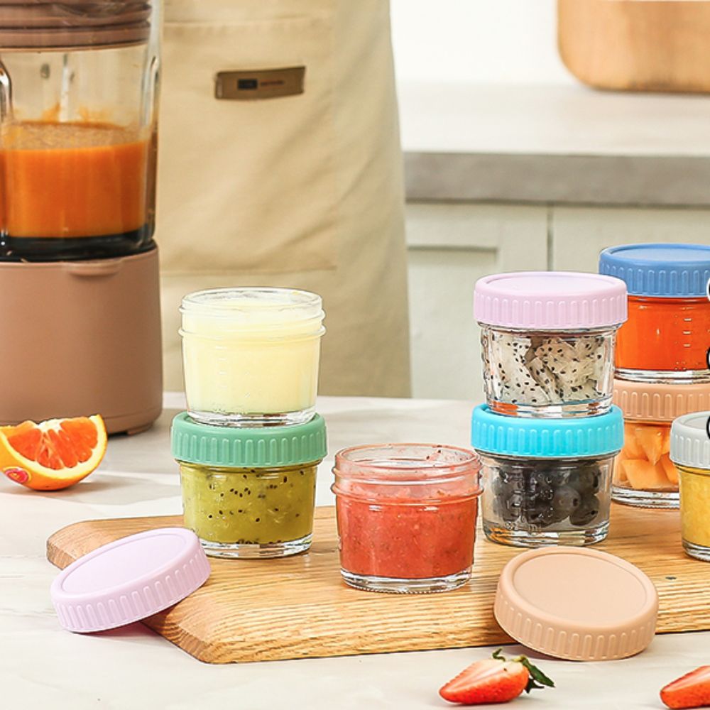 6 Buah Stoples Kaca Mason Jar  - Baby Food Storage Jar ulasan dan harga