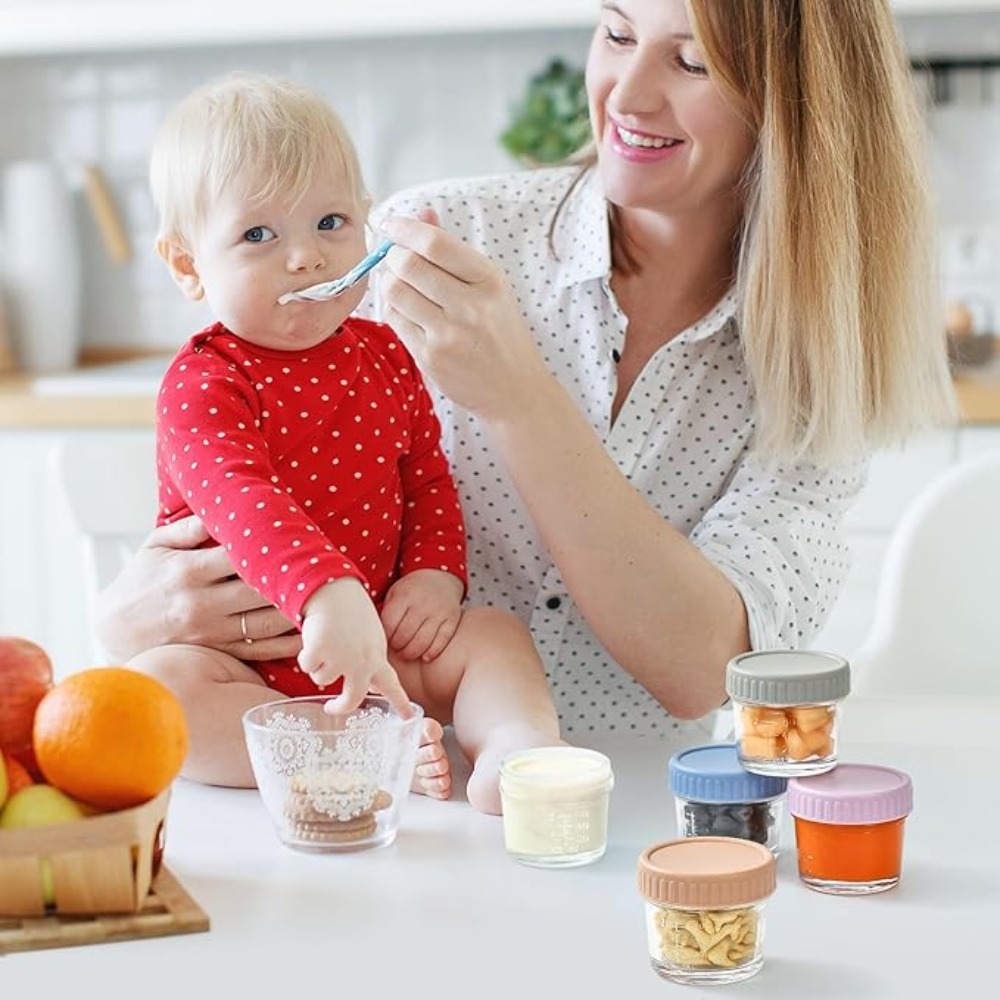 6 Buah Stoples Kaca Mason Jar  - Baby Food Storage Jar ulasan dan harga